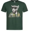 Чоловіча футболка Леопард папа Темно-зелений фото