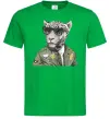 Чоловіча футболка Леопард папа Зелений фото