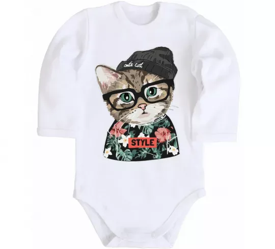 Дитячий бодік Леопард ребенок Білий фото