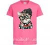 Детская футболка Леопард ребенок Ярко-розовый фото