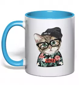 Чашка з кольоровою ручкою