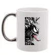 Чашка с цветной ручкой Venom ink марвел Серебро фото