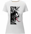 Жіноча преміум футболка Venom ink марвел Білий фото