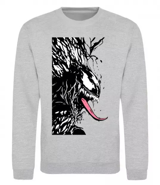 Світшот Venom ink марвел Сірий меланж фото