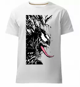 Мужская премиум футболка Людина павук з павутиною Белый фото