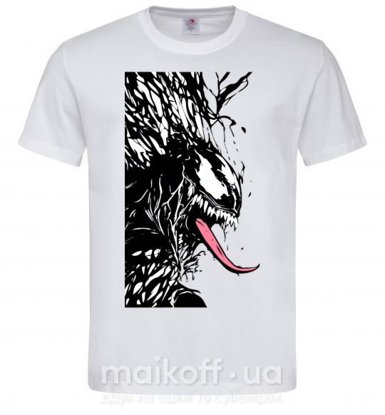Чоловіча футболка Venom ink марвел Білий фото