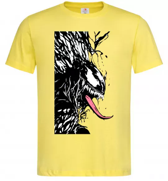 Чоловіча футболка Venom ink марвел Лимонний фото