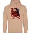Женская толстовка (худи) Веном карнаж Песочный Женская толстовка (худи) Веном карнаж Песочный фото
