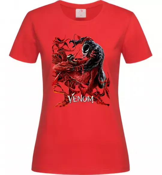 Женская футболка Веном карнаж Красный фото