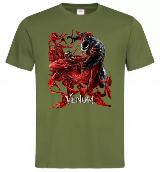 Чоловіча футболка Веном карнаж Оливковий фото