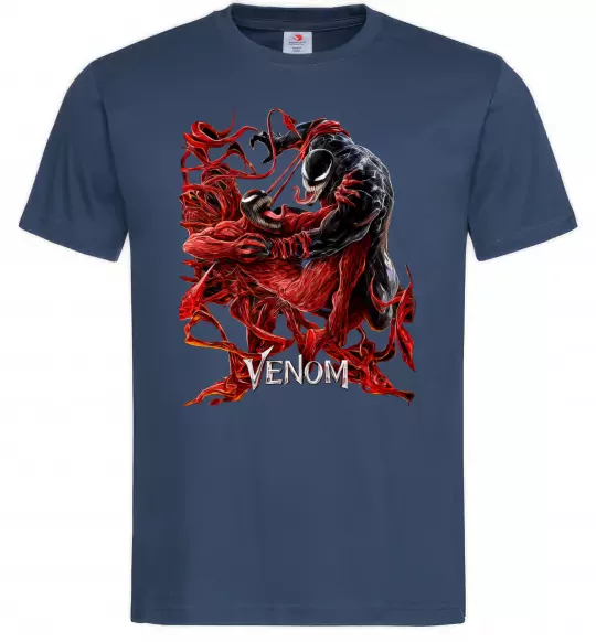 Чоловіча футболка Веном карнаж Темно-синій фото