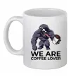Чашка керамическая Веном we are coffee lover Белый фото