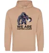 Чоловіча толстовка (худі) Веном we are coffee lover Пісочний фото