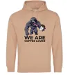 Женская толстовка (худи) Веном we are coffee lover Песочный фото