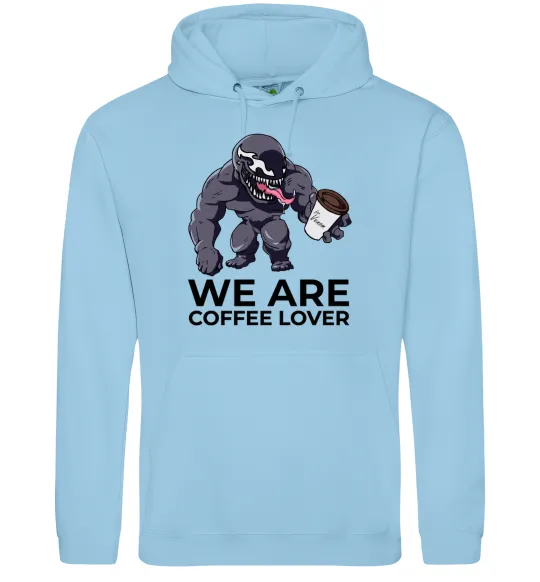 Жіноча толстовка (худі) Веном we are coffee lover Блакитний фото