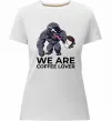 Женская премиум футболка Веном we are coffee lover Белый фото