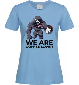 Женская футболка Веном we are coffee lover Голубой фото