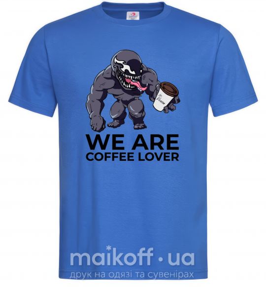 Мужская футболка Веном we are coffee lover Ярко-синий фото