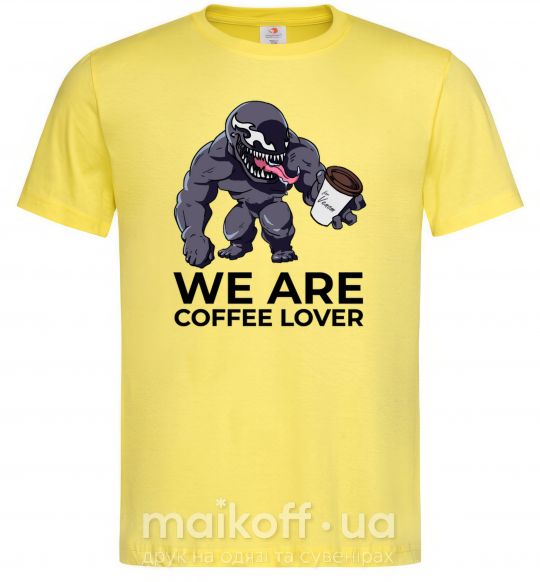 Чоловіча футболка Веном we are coffee lover Лимонний фото