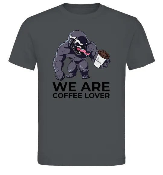 Чоловіча футболка Веном we are coffee lover Графіт фото