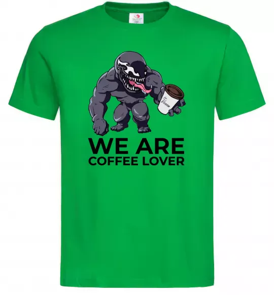Чоловіча футболка Веном we are coffee lover Зелений фото