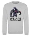 Свитшот Веном we are coffee lover Серый меланж фото