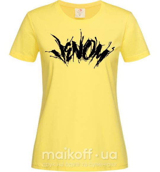 Женская футболка Веном марвел комикс Venom Лимонный фото
