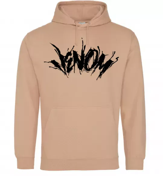 Мужская толстовка (худи) Веном марвел комікс Venom Песочный фото