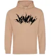 Мужская толстовка (худи) Веном марвел комікс Venom Песочный фото