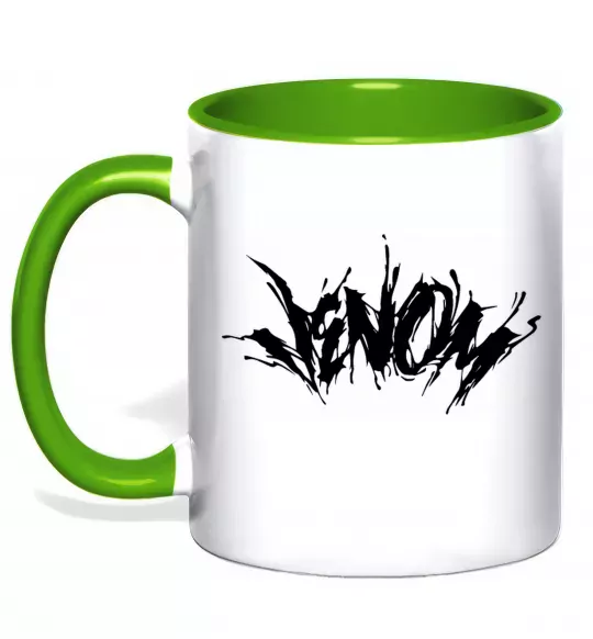Чашка с цветной ручкой Веном марвел комікс Venom Зеленый фото