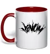 Чашка с цветной ручкой Веном марвел комікс Venom Красный фото