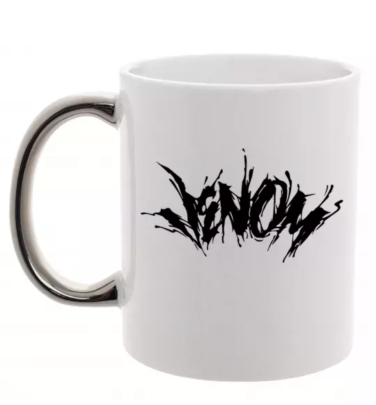 Чашка с цветной ручкой Веном марвел комікс Venom Серебро фото