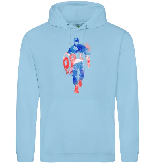 Женская толстовка (худи) Капітан Америка фарба Голубой фото