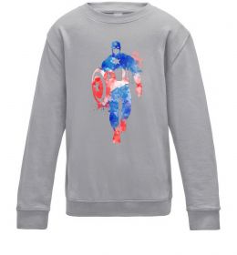 Дитячий світшот Капітан Америка фарба Дитячий світшот Капітан Америка фарба