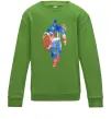 Детский Свитшот Капітан Америка фарба Лаймовый Детский Свитшот Капітан Америка фарба Лаймовый фото