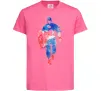 Детская футболка Капітан Америка фарба Ярко-розовый фото