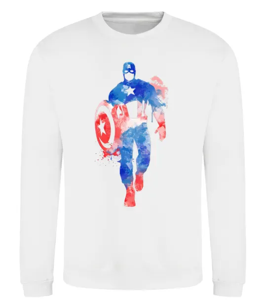 Свитшот Капітан Америка фарба Белый фото