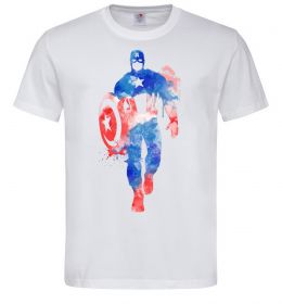 Мужская футболка Капітан Америка фарба Мужская футболка Капітан Америка фарба