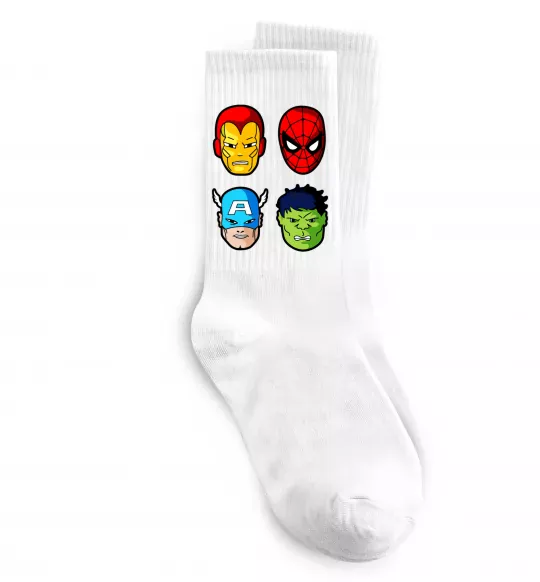 Шкарпетки Марвел герої Білий фото