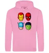 Мужская толстовка (худи) Марвел герої Розовый фото