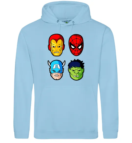 Мужская толстовка (худи) Марвел герої Голубой фото