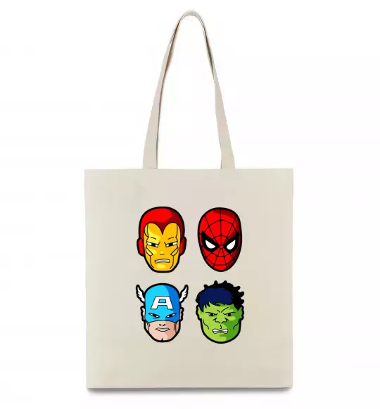 Эко-сумка Марвел герої Бежевый фото