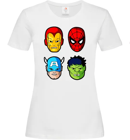 Женская футболка Марвел герої Белый фото