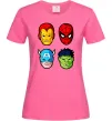 Женская футболка Марвел герої Ярко-розовый фото