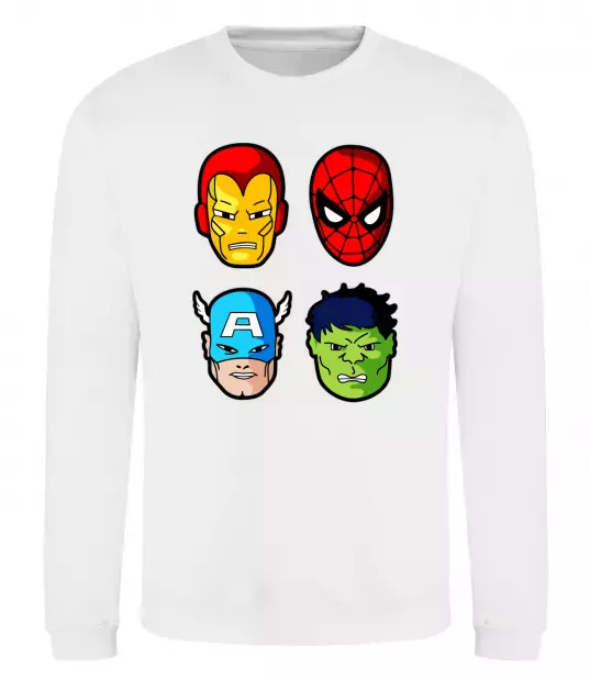 Світшот Марвел герої Білий фото