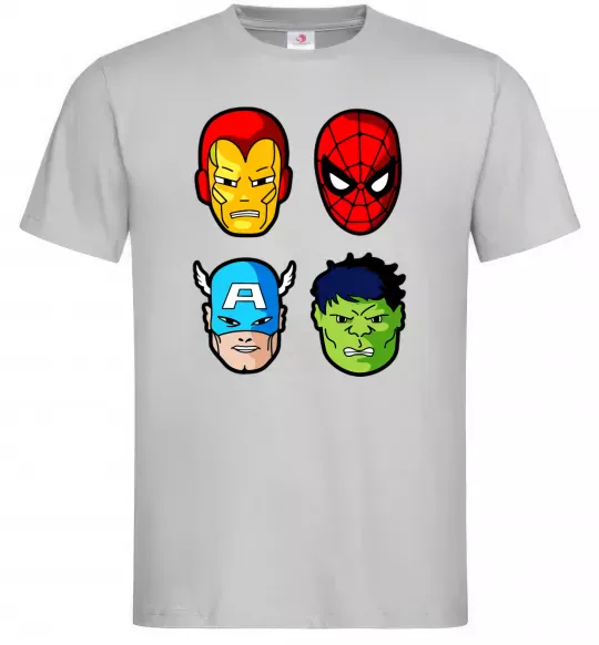 Чоловіча футболка Марвел герої Сірий фото