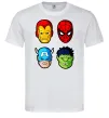 Чоловіча футболка Марвел герої Білий фото