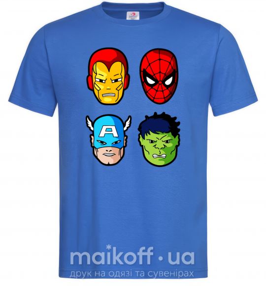 Мужская футболка Марвел герои Ярко-синий фото