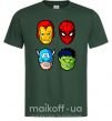 Мужская футболка Марвел герои Темно-зеленый фото