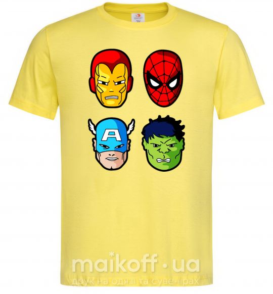 Мужская футболка Марвел герои Лимонный фото